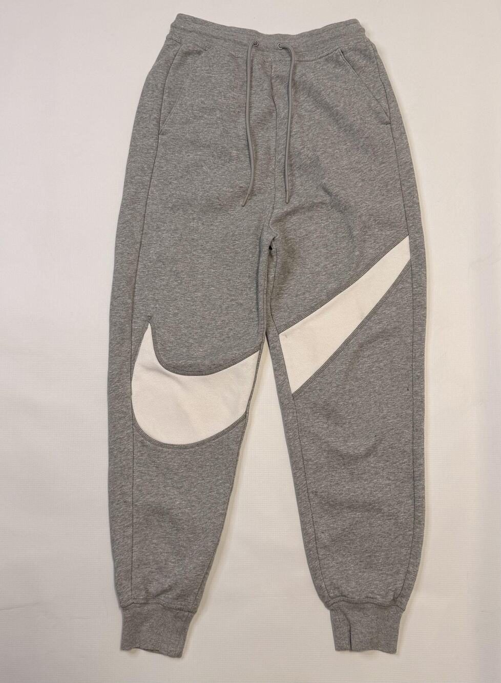 Nike Pants Mens XS Gray Fleece Sweatpants Joggers Big Swoosh Logo Colorblock